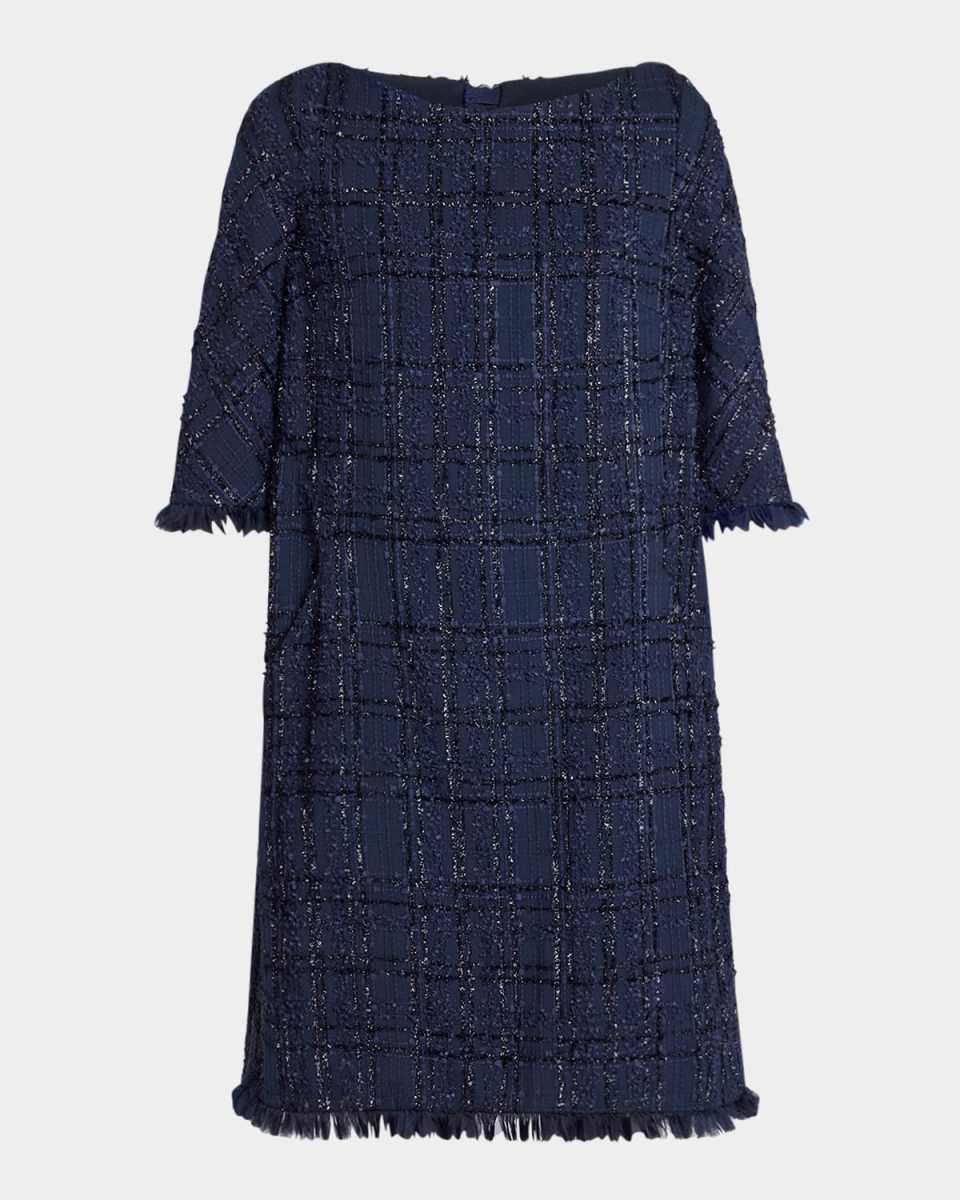 Linton Metallic Tweed Shift Dress